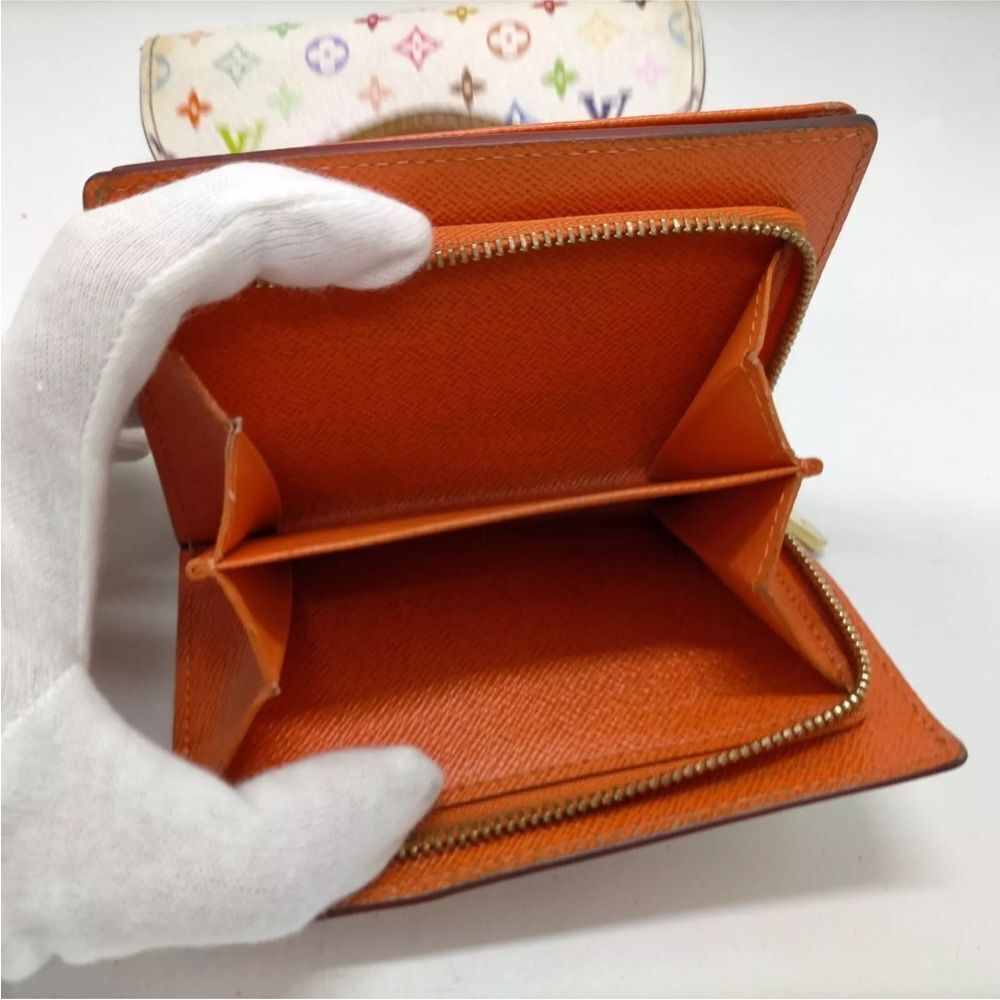 Auth Vtg Louis Vuitton 33 Multicolor Murakami Flap Compact Trifold Joy Wallet - Picture 6 of 9